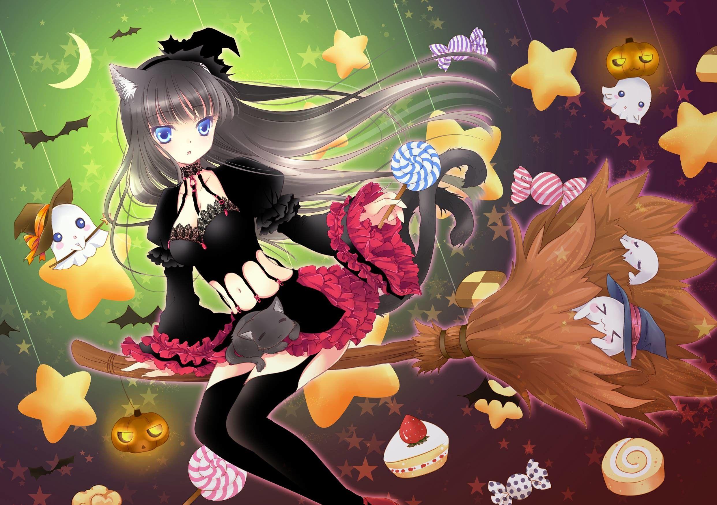 2484x1748 Halloween Anime Wallpaper