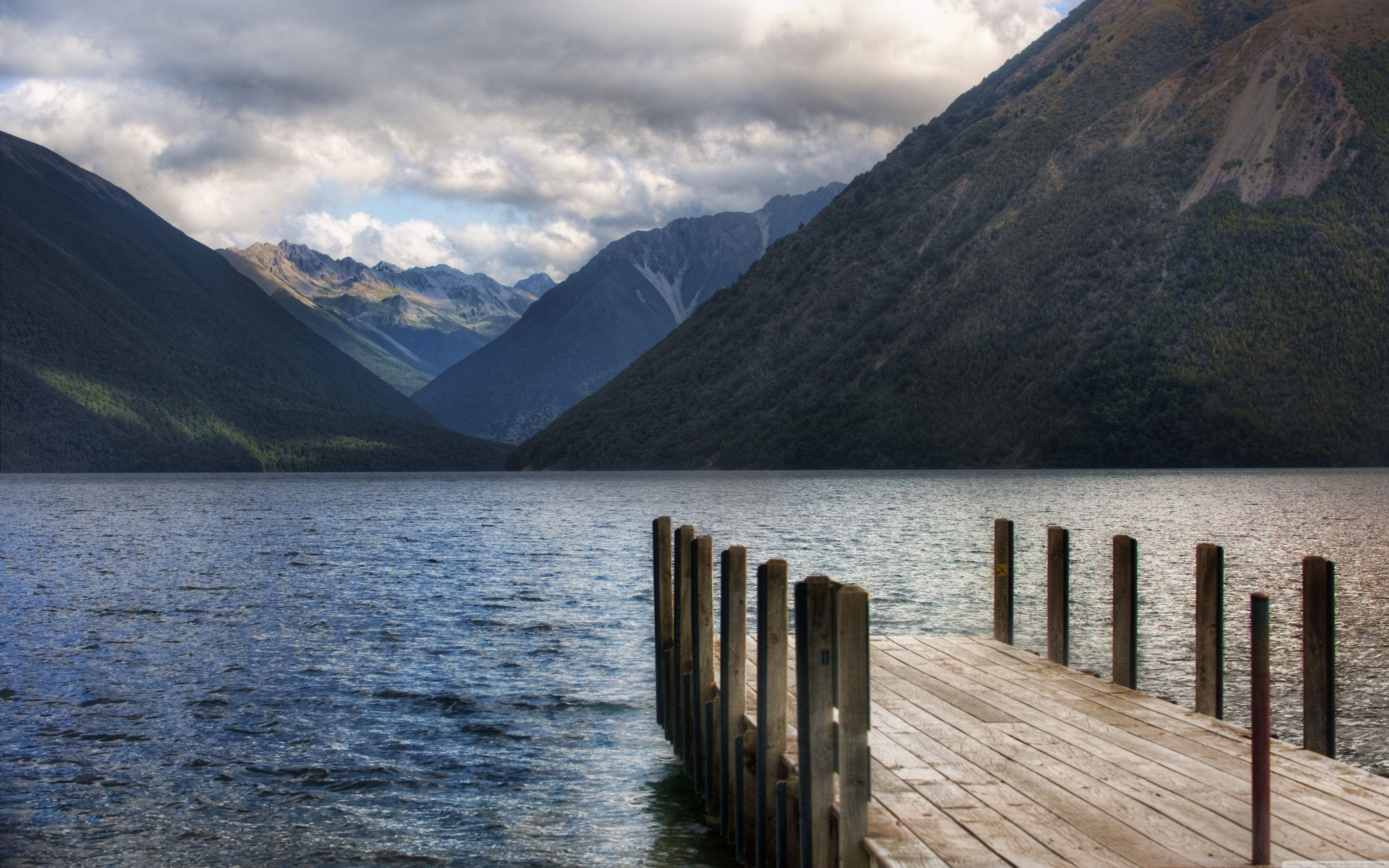 5120x3200 Lake Pontoon, New Zealand ❤ 4K HD Desktop Wallpaper for 4K Ultra HD