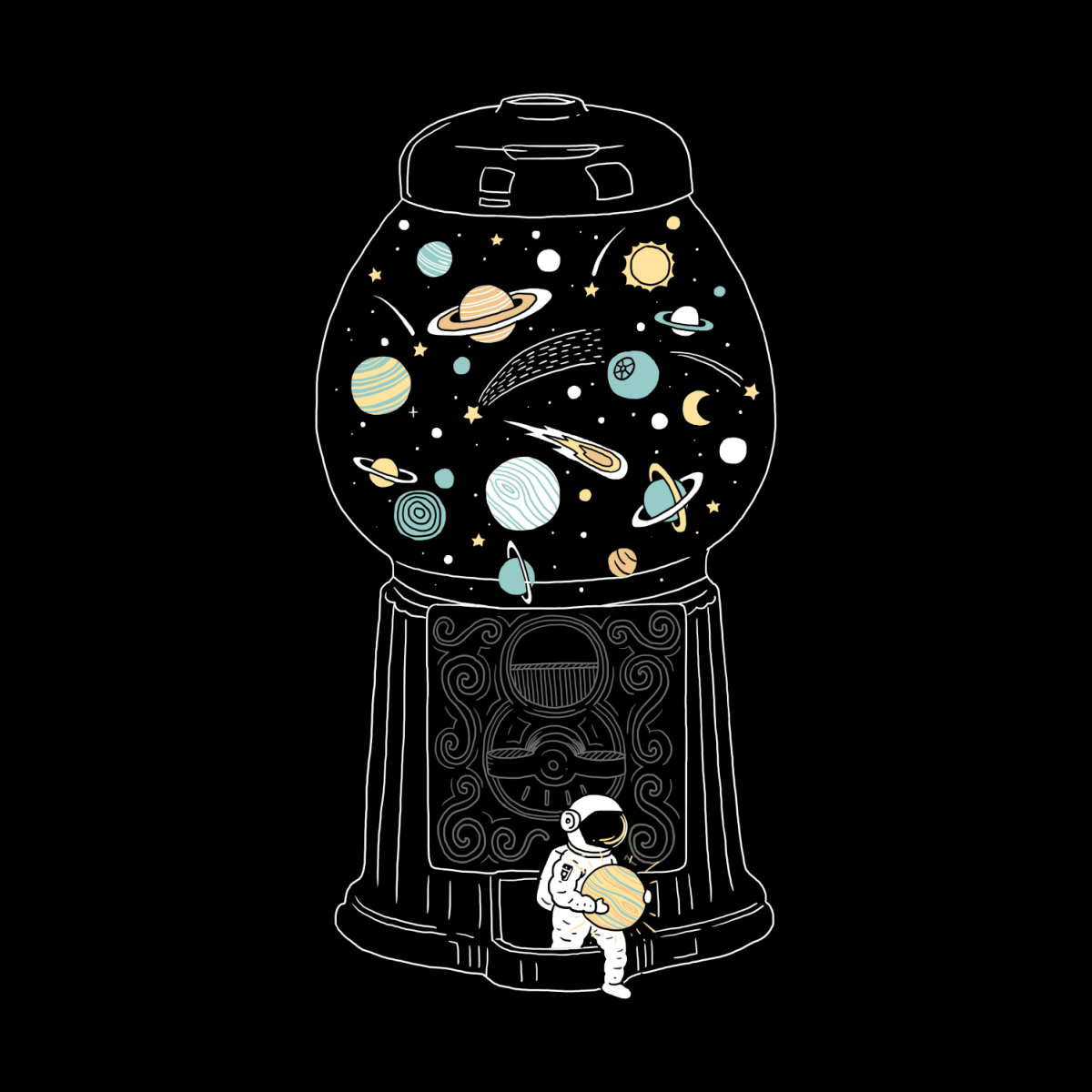 1200x1200 Oodles and Doodles. Space drawings, Astronaut art, Dark wallpaper iphone