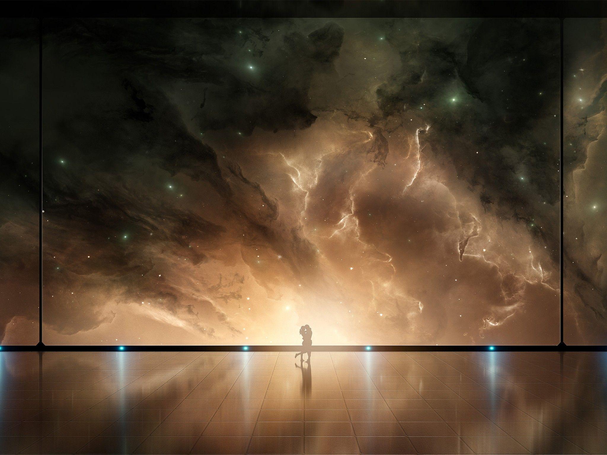 2048x1536 Wallpaper Couple, Cosmic, Nebula, Spacescape, HD, Space,. Wallpaper for iPhone, Android, Mobile and Desktop