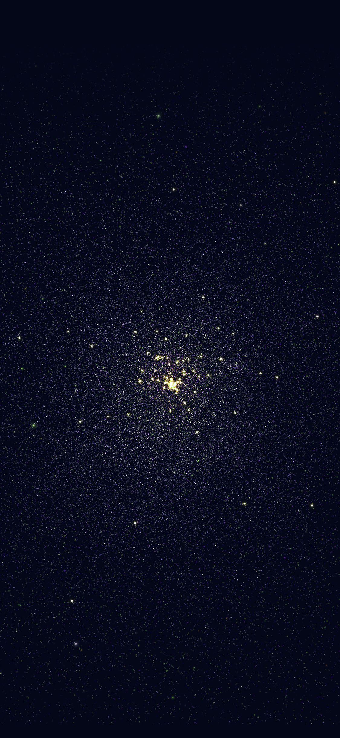 1125x2436 Wallpaper Blue Universe Space Star Pattern