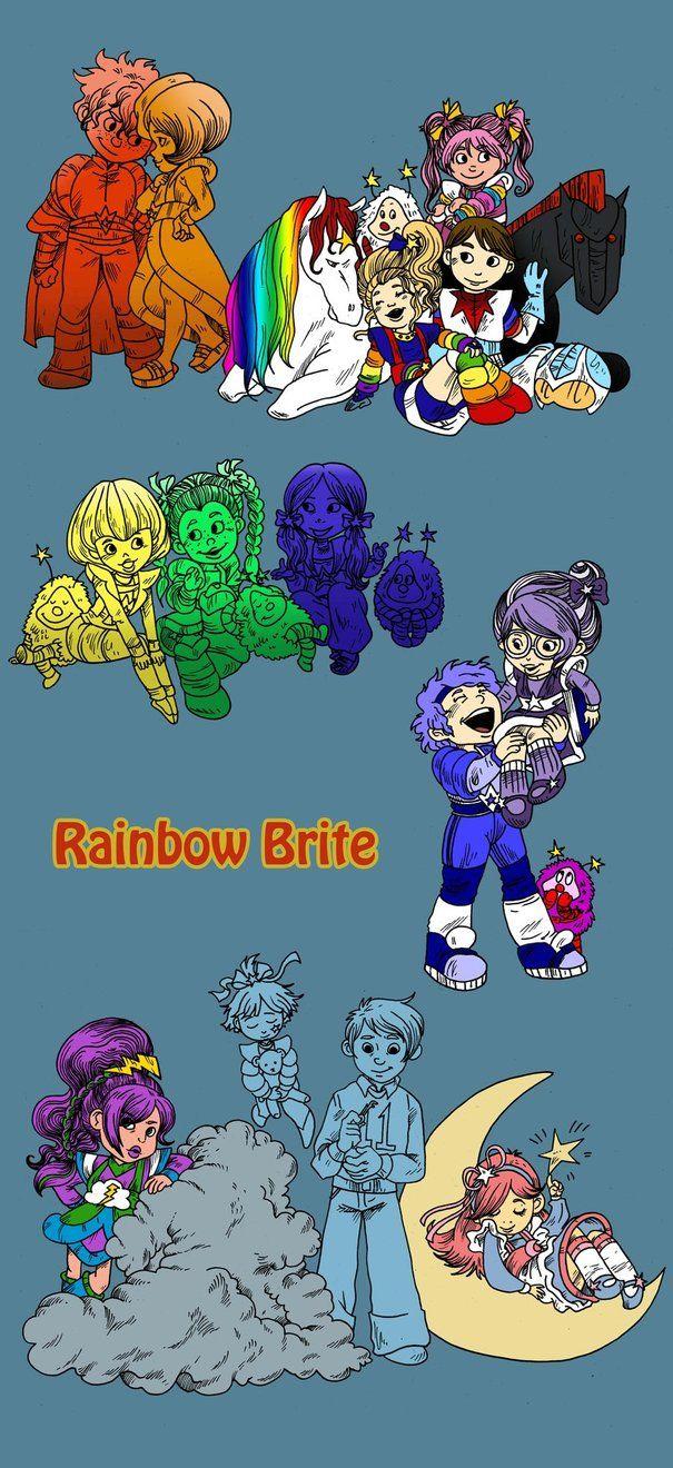 LF Rainbow Brite Cotton Lycra  Purpleseamstress Fabric