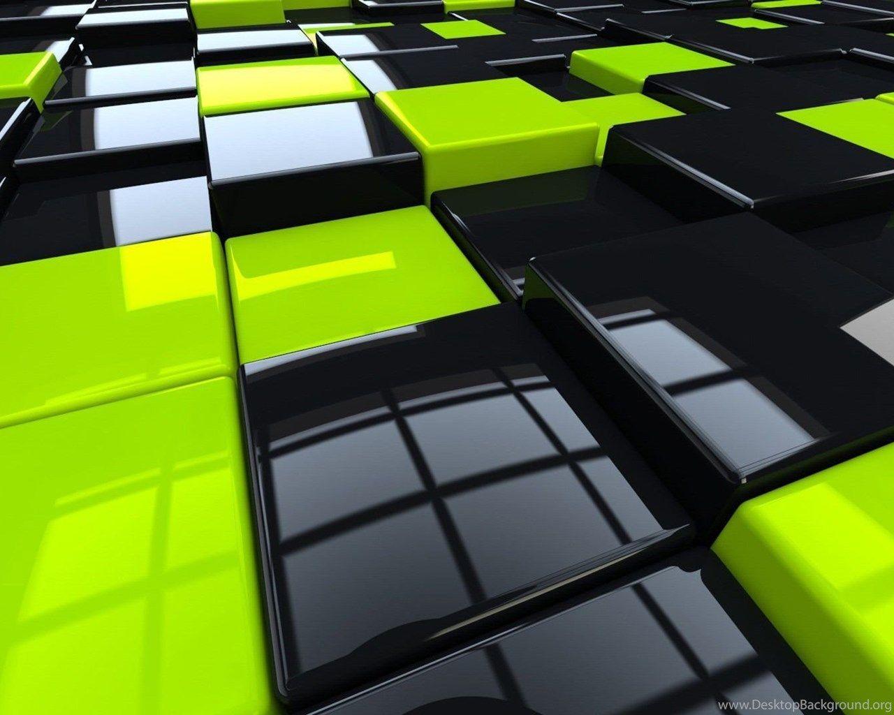 1280x1024 Black And Yellow Cubes Wallpaper 3D Wallpaper Desktop Background