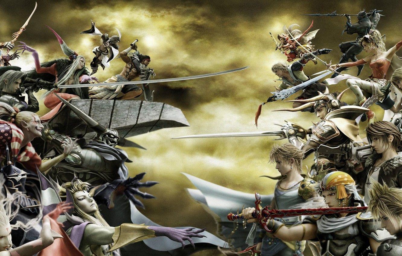 1332x850 Wallpaper the opposition, Final Fantasy, fighting game, PlayStation, Dissidia image for desktop, section игры