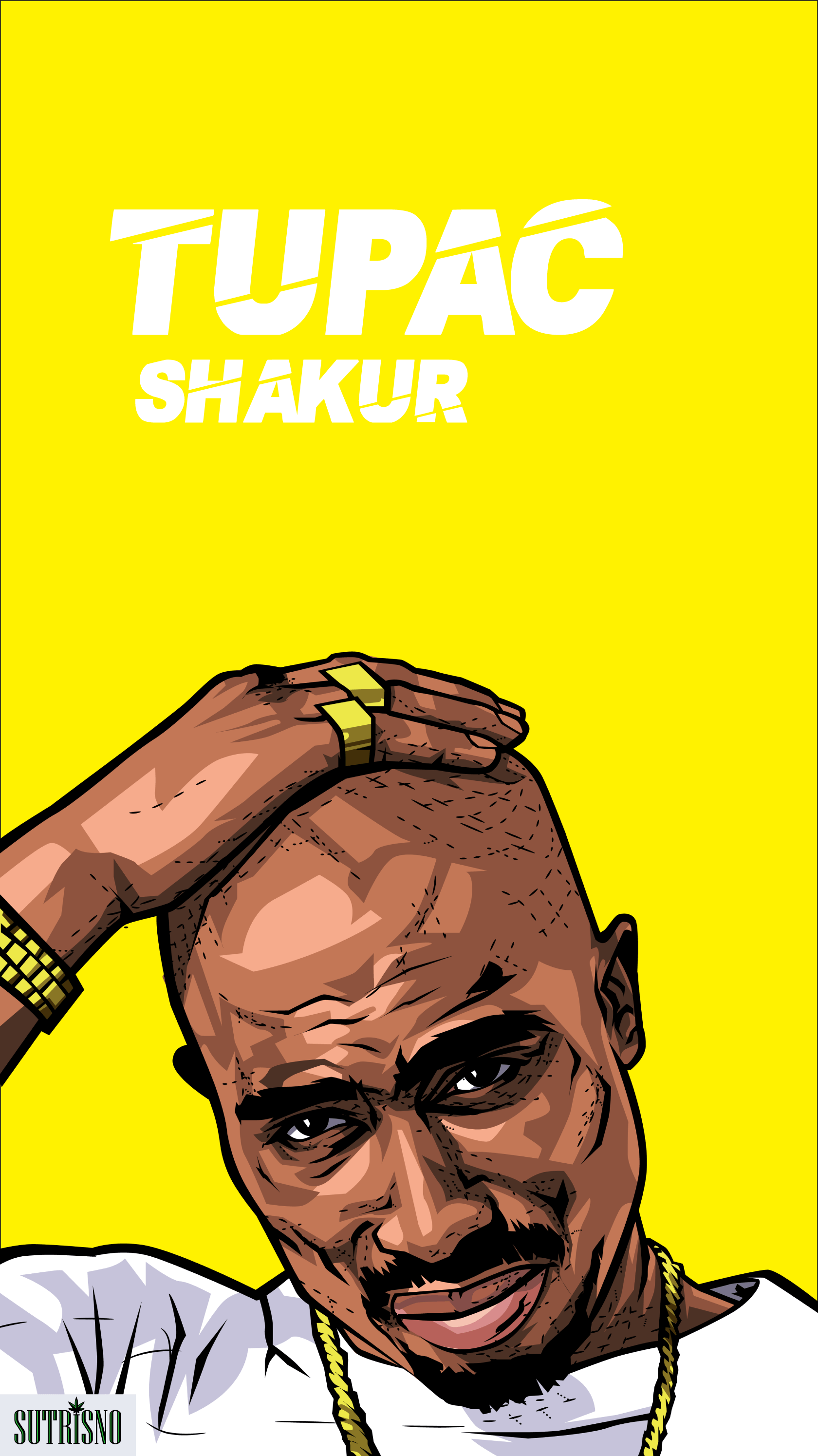 1680x2989 2Pac Cartoon Wallpaper