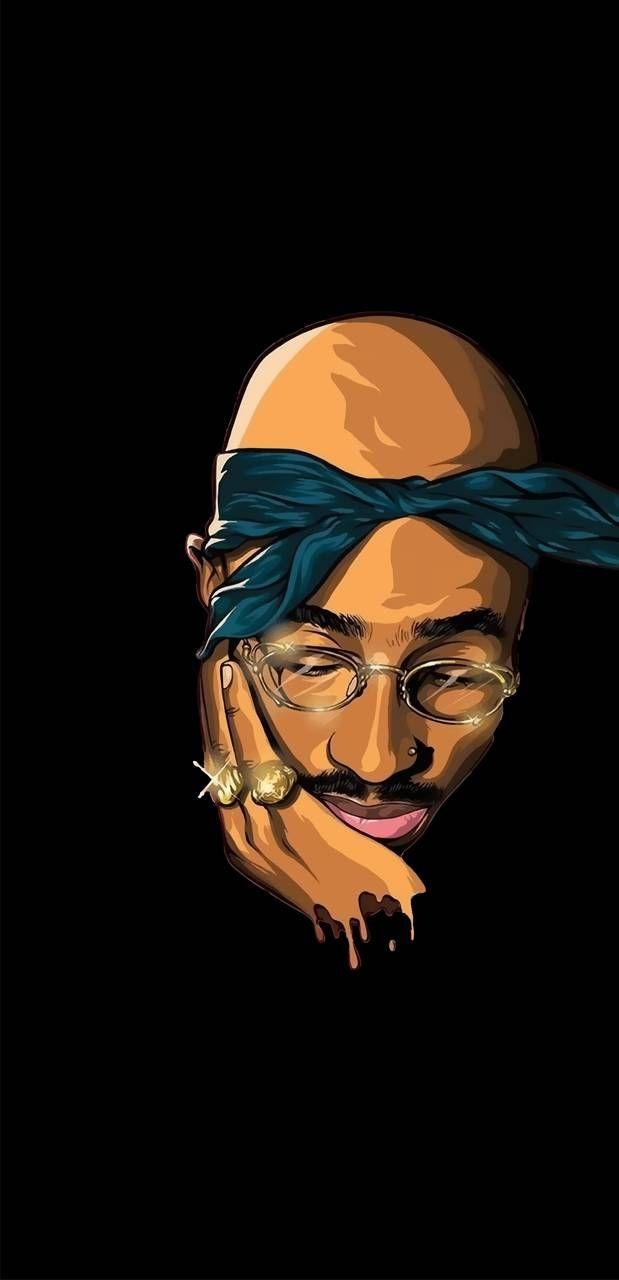 619x1280 Tupac Cartoon Wallpaper