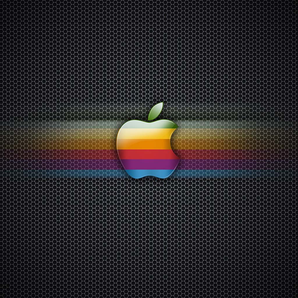 1024x1024 Rainbow Apple iPad mini Wallpaper HD