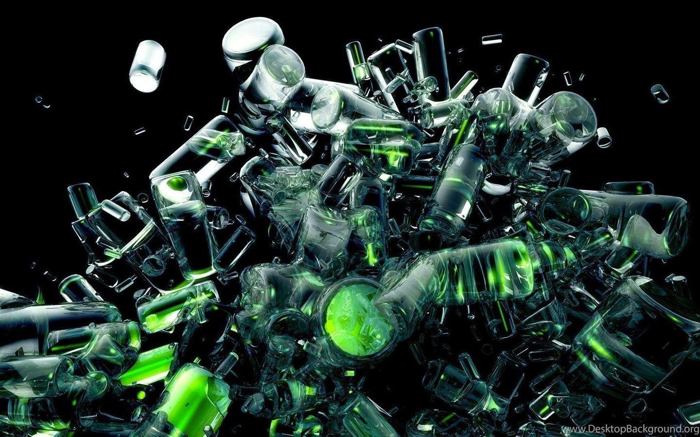 1440x900 Green Crystal Wallpaper 23914 Desktop Background