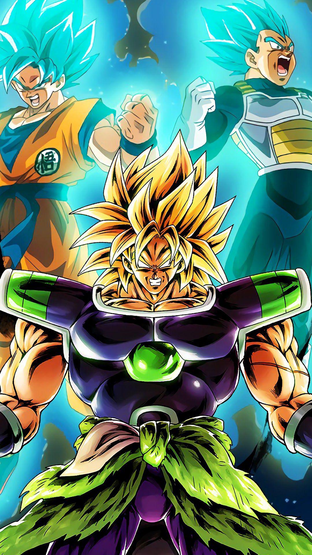 1080x1920 Broly Vegeta Goku Dragon Ball Super: Broly 4K 3840x2160 Wallpaper