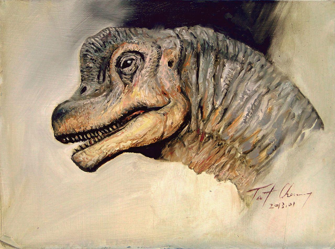 1280x951 image Dinosaurs Brachiosaurus Head Animals Painting Art Ancient
