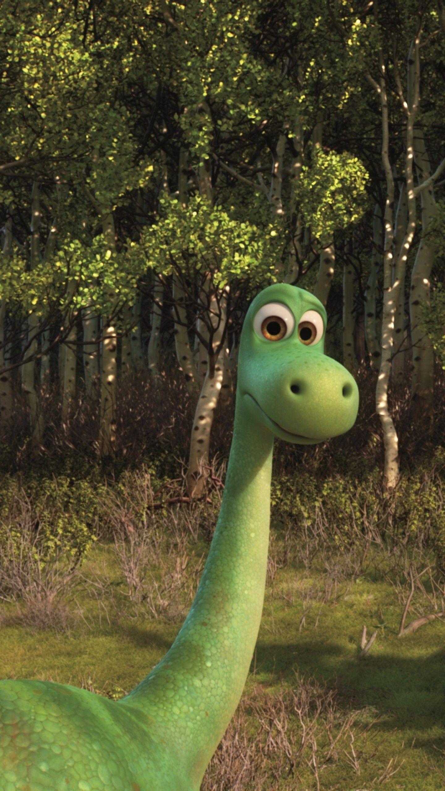 1440x2560 Wallpaper The Good Dinosaur, Brachiosaurus, Triceratops, Movies