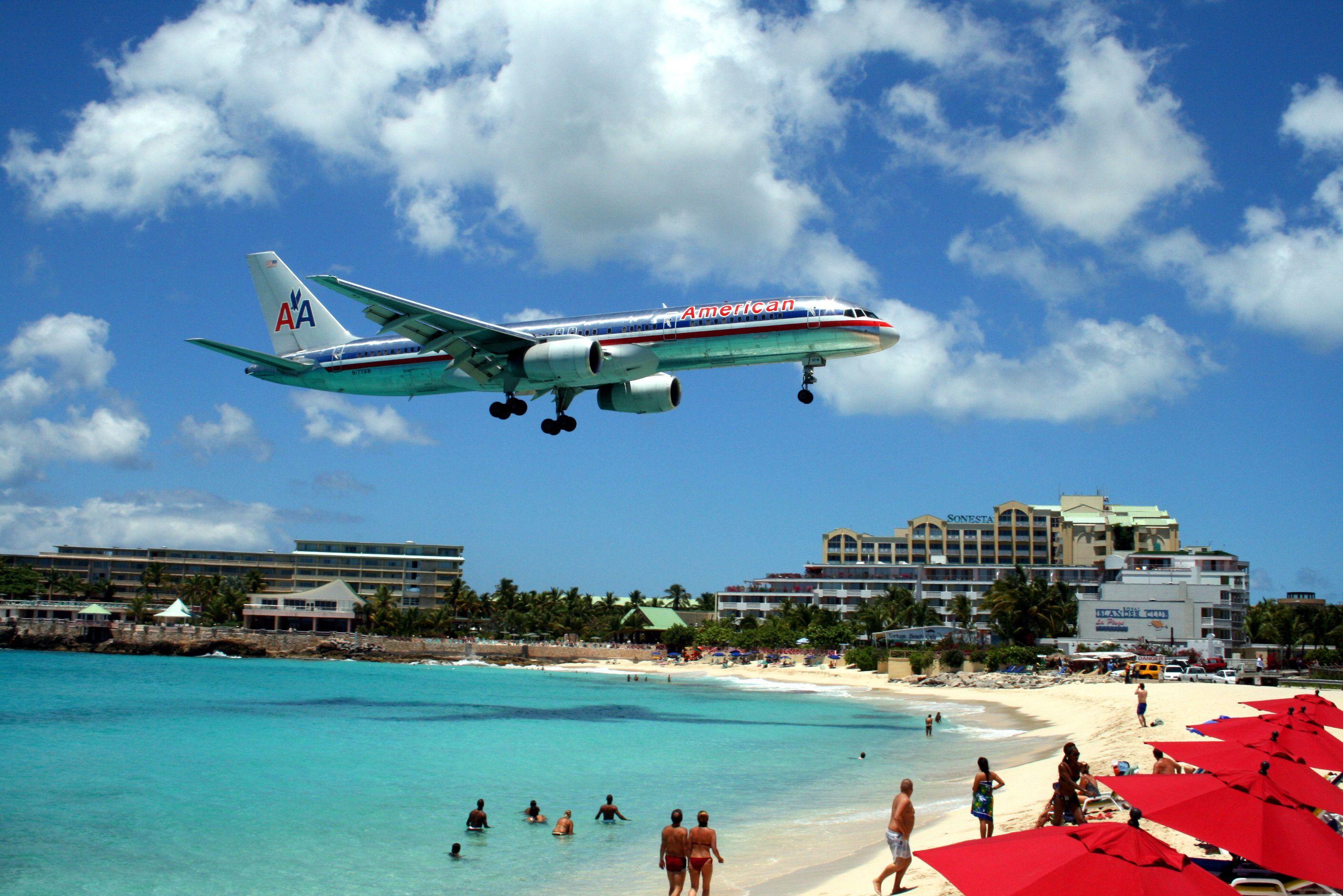 2816x1880 Wallpaper plane, aircraft, boeing, boeing American Airlines, Princess Juliana International Airport, Saint Martin desktop wallpaper Aircrafts and Planes