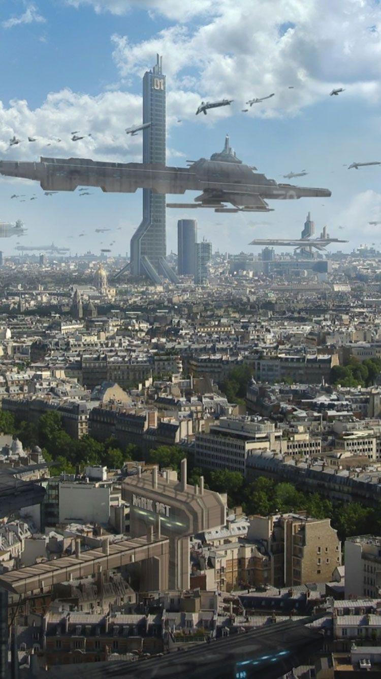 750x1334 Futuristic City iPhone Wallpaper