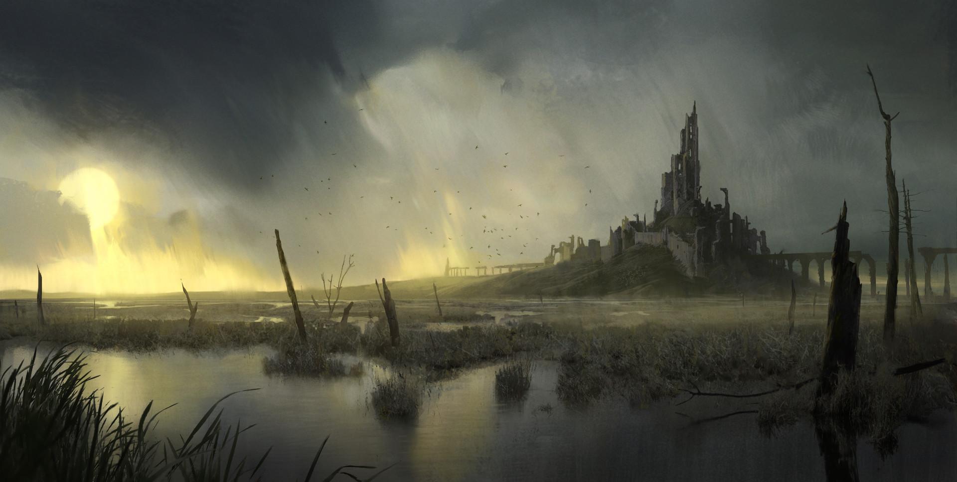 1920x968 Castle in a swamp 1920 × 968