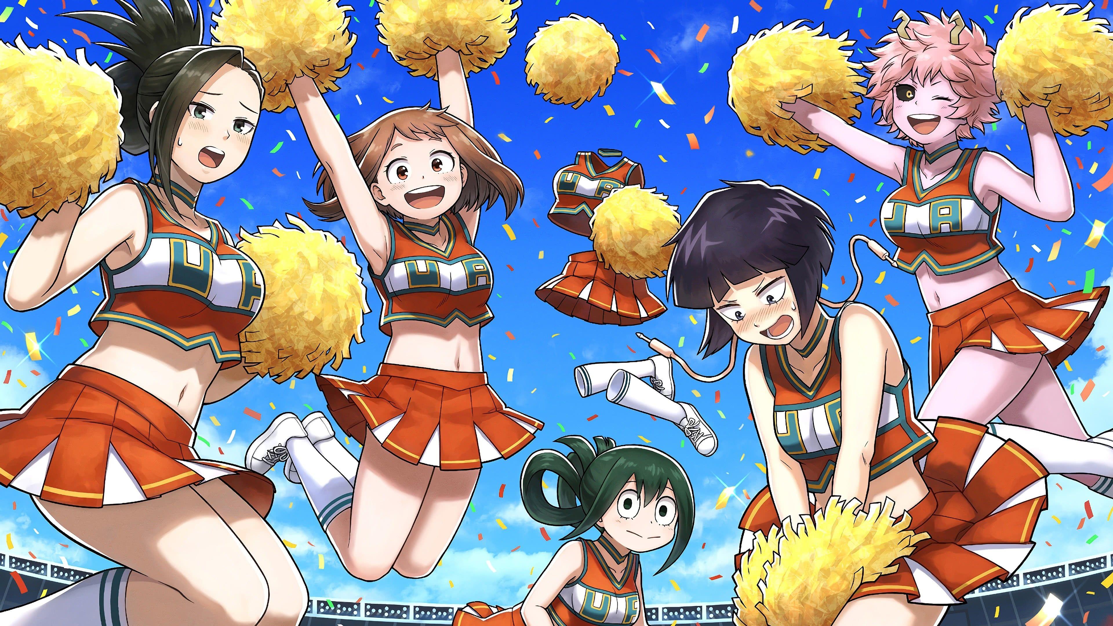 3840x2160 My Hero Academia Cheerleaders Uhd 4k Wallpaper Hero Academia Cheerleader HD Wallpaper