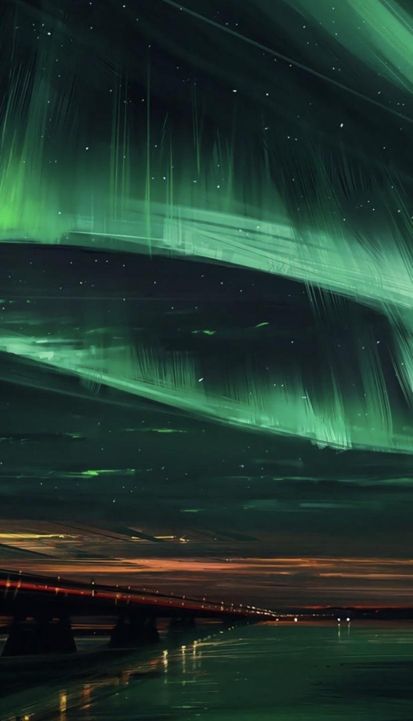 Aurora Borealis Night Sky Scenery 4K Phone iPhone Wallpaper 6070b