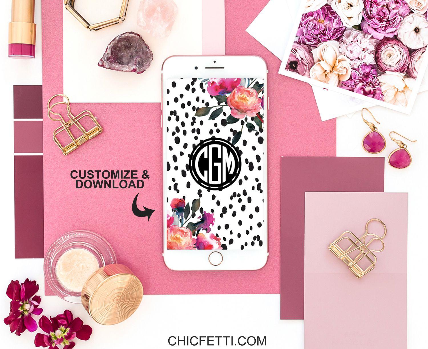 1500x1222 How to Make Monogram Phone Wallpaper