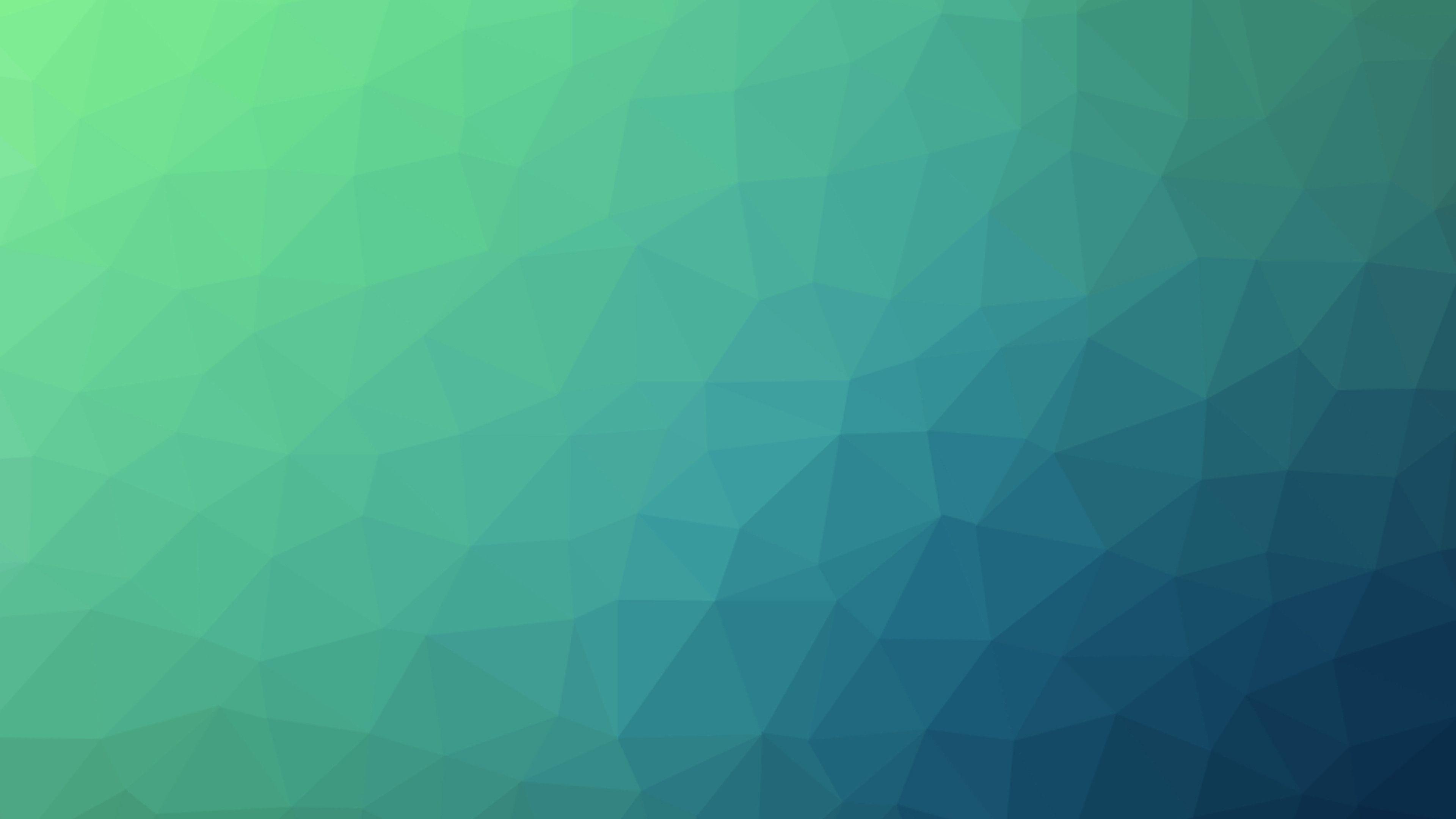 3840x2160 Poly Art Abstract Blue Green Pattern Wallpaper