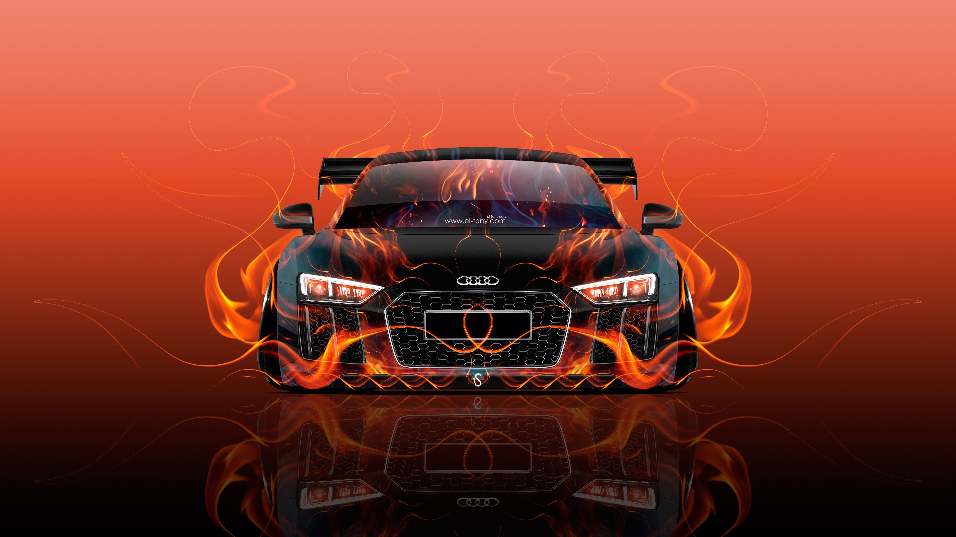 3840x2160 Fire Cars Wallpaper