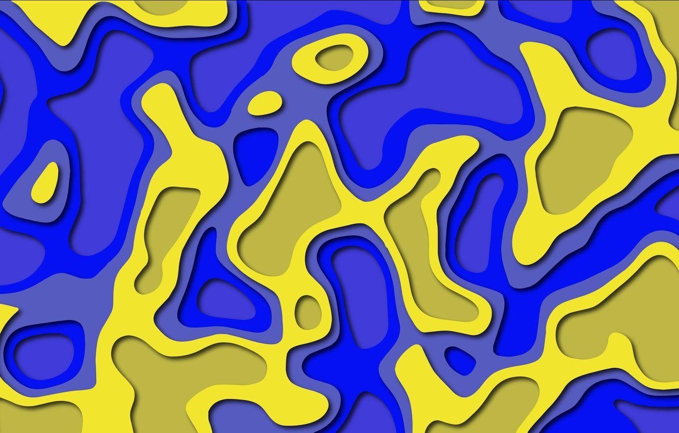 1332x850 Yellow and Blue Camo Wallpaper Free HD Wallpaper