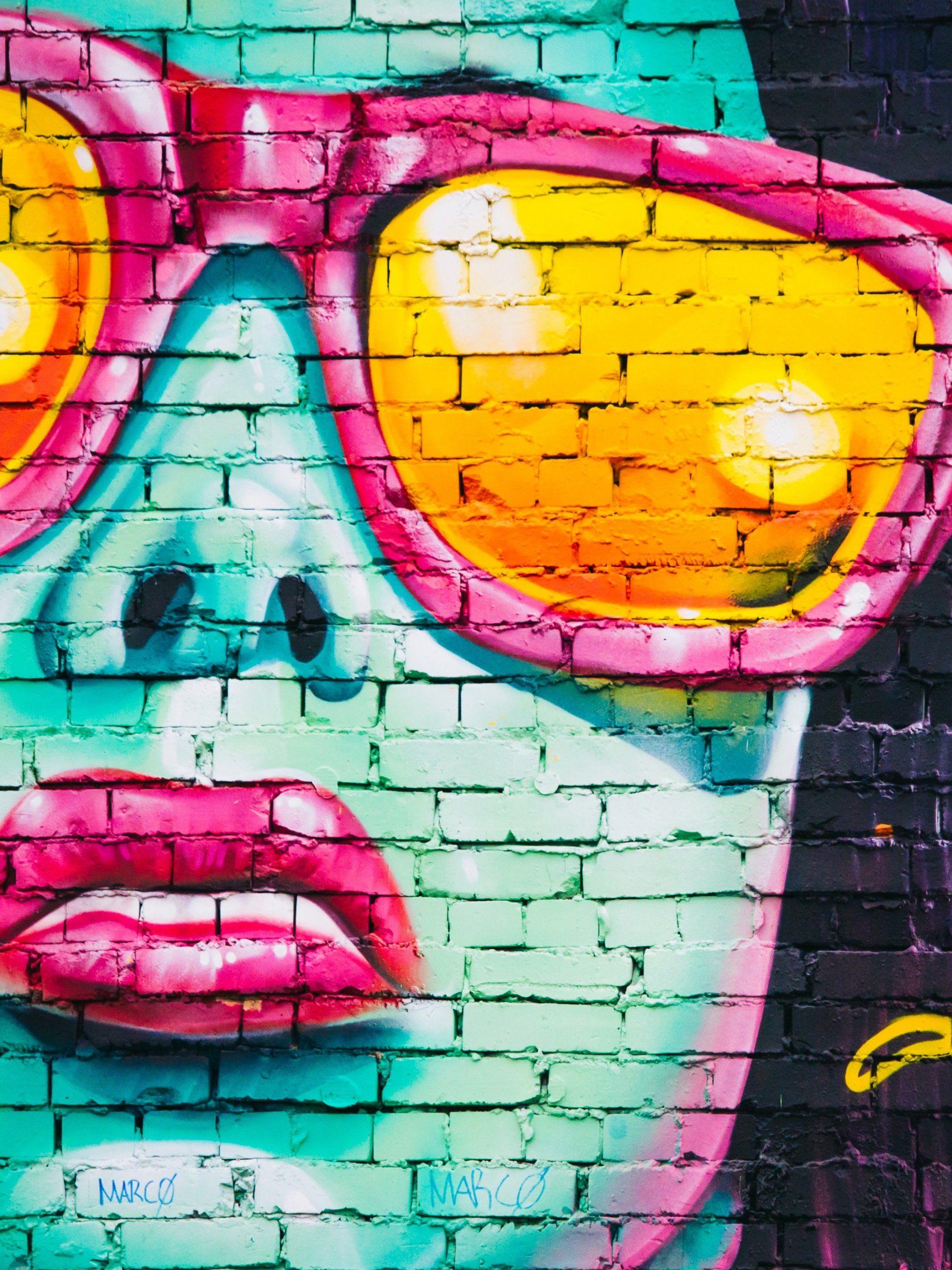 2048x2732 Girl With Sunglasses Graffiti Wallpaper, Android & Desktop Background
