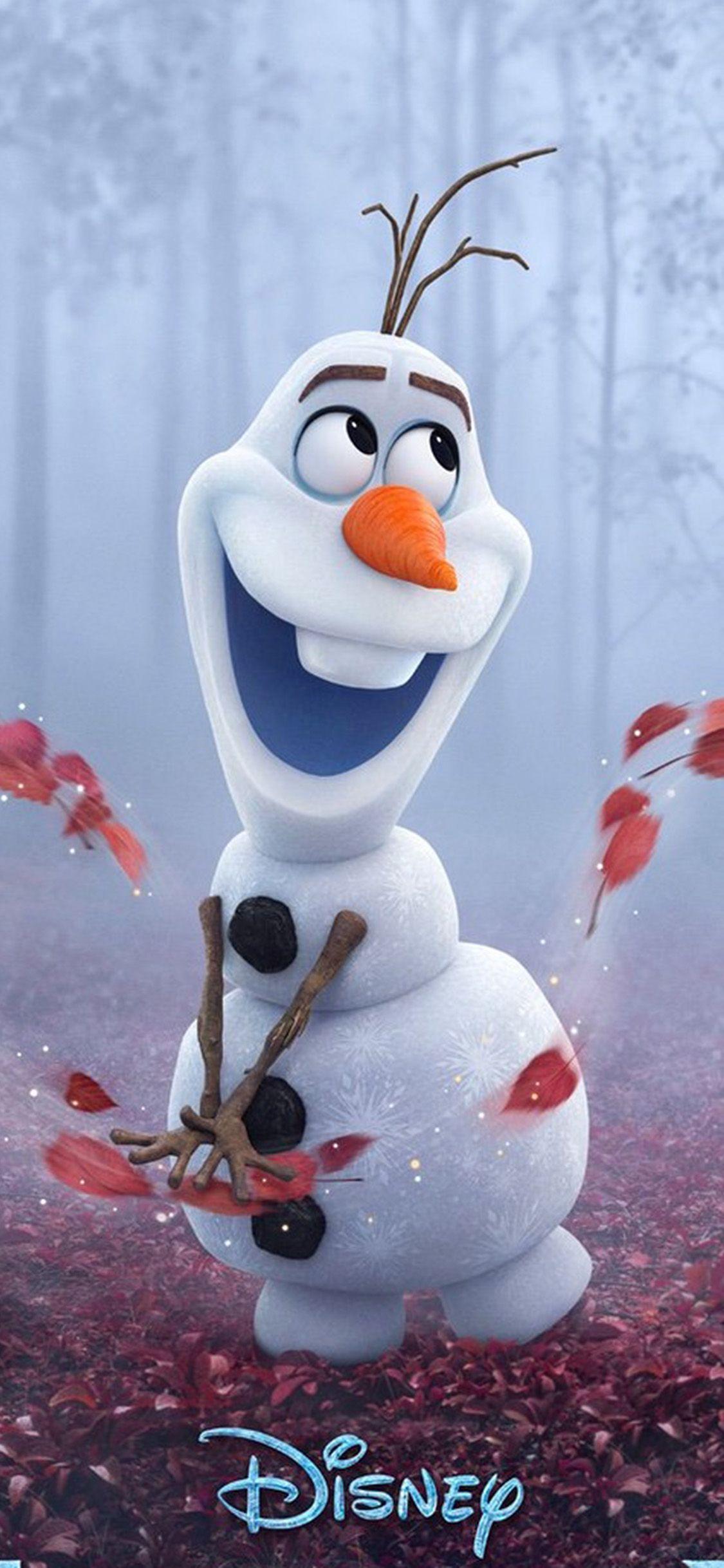 1125x2436 Frozen Olaf Cute Disney Film Art Wallpaper