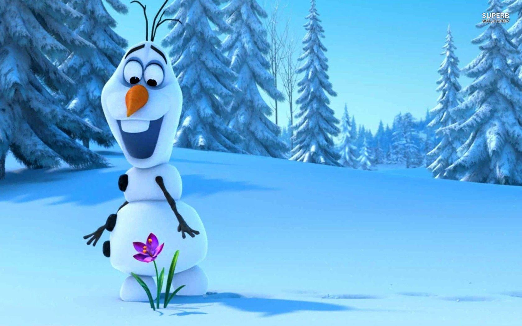 Funny Olaf Snowman in Summer HD Wallpaper Download Cartoon Wallpaper