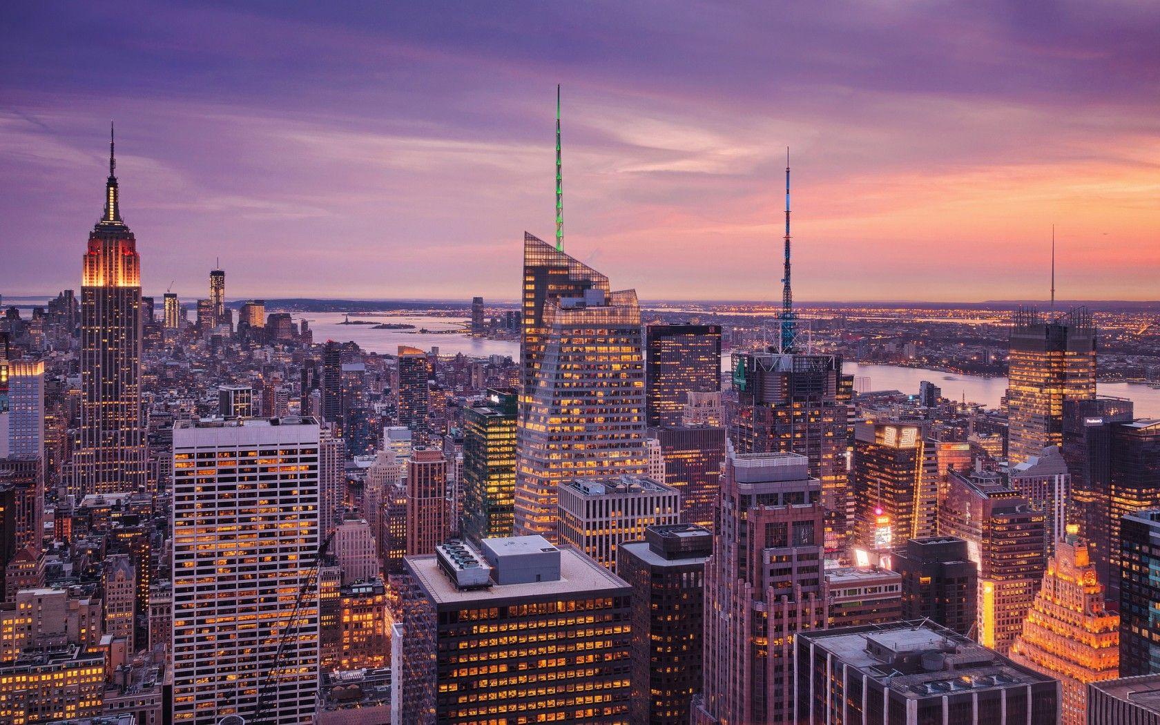1680x1050 Sunrise New York City wallpaper