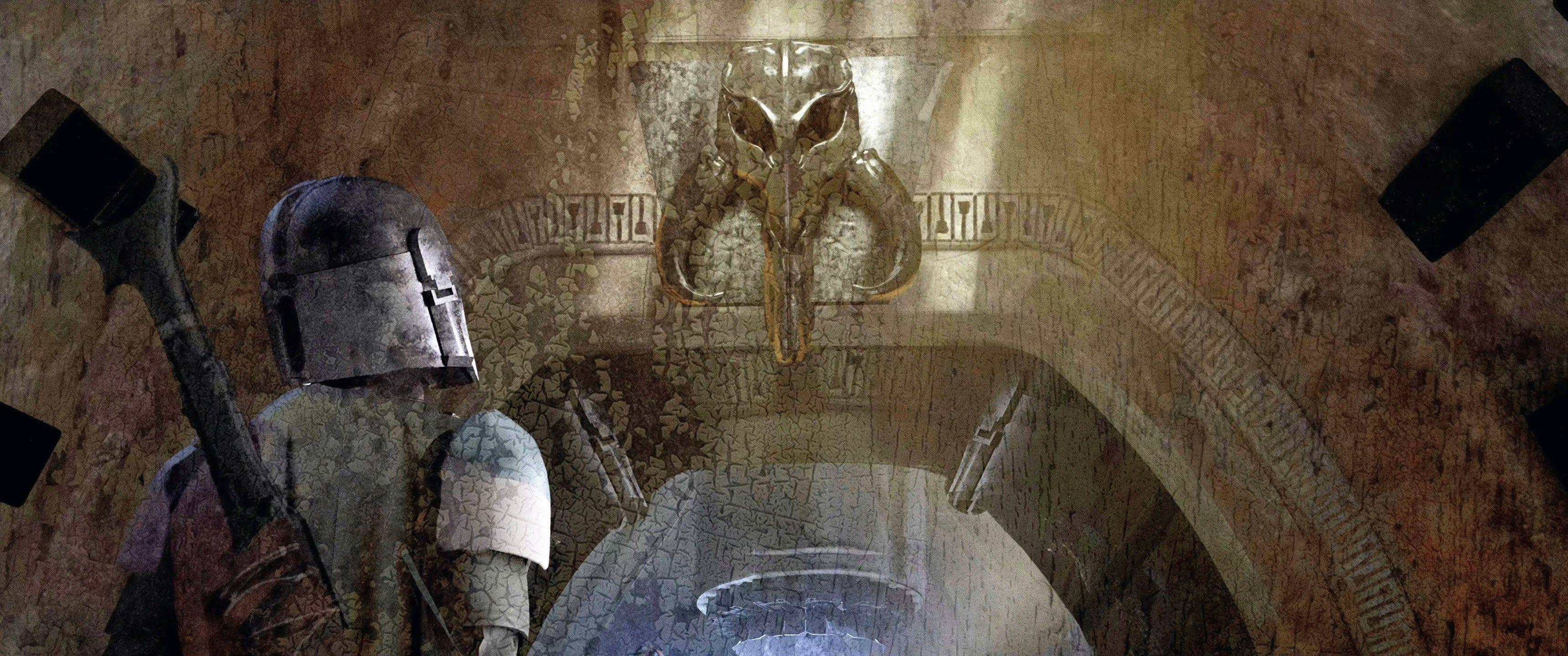 3440x1440 The Mandalorian Episode 3 End Credit Wallpaper (3440x1440)