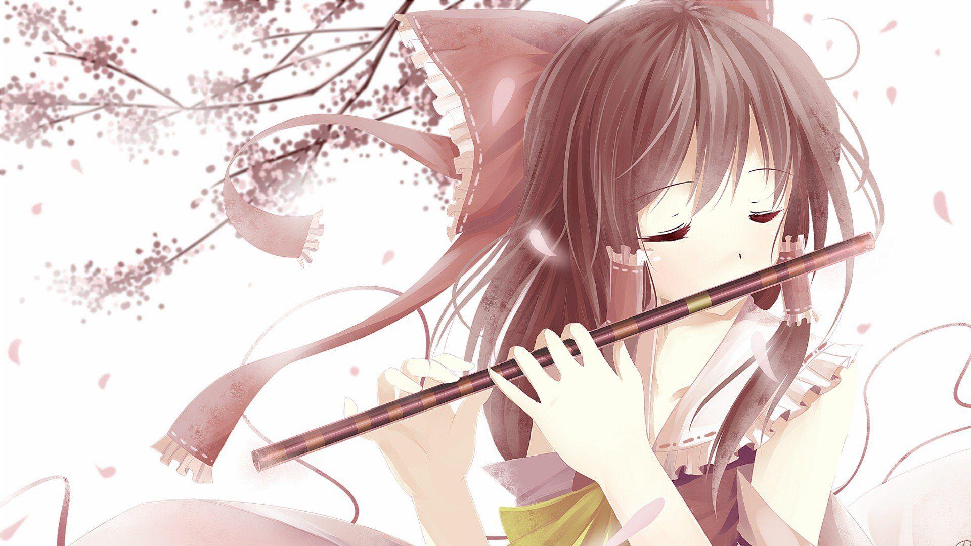1920x1080 video, Games, Touhou, , Hakurei, Reimu, Flute, Anime, Girls Wallpaper HD / Desktop and Mobile Background