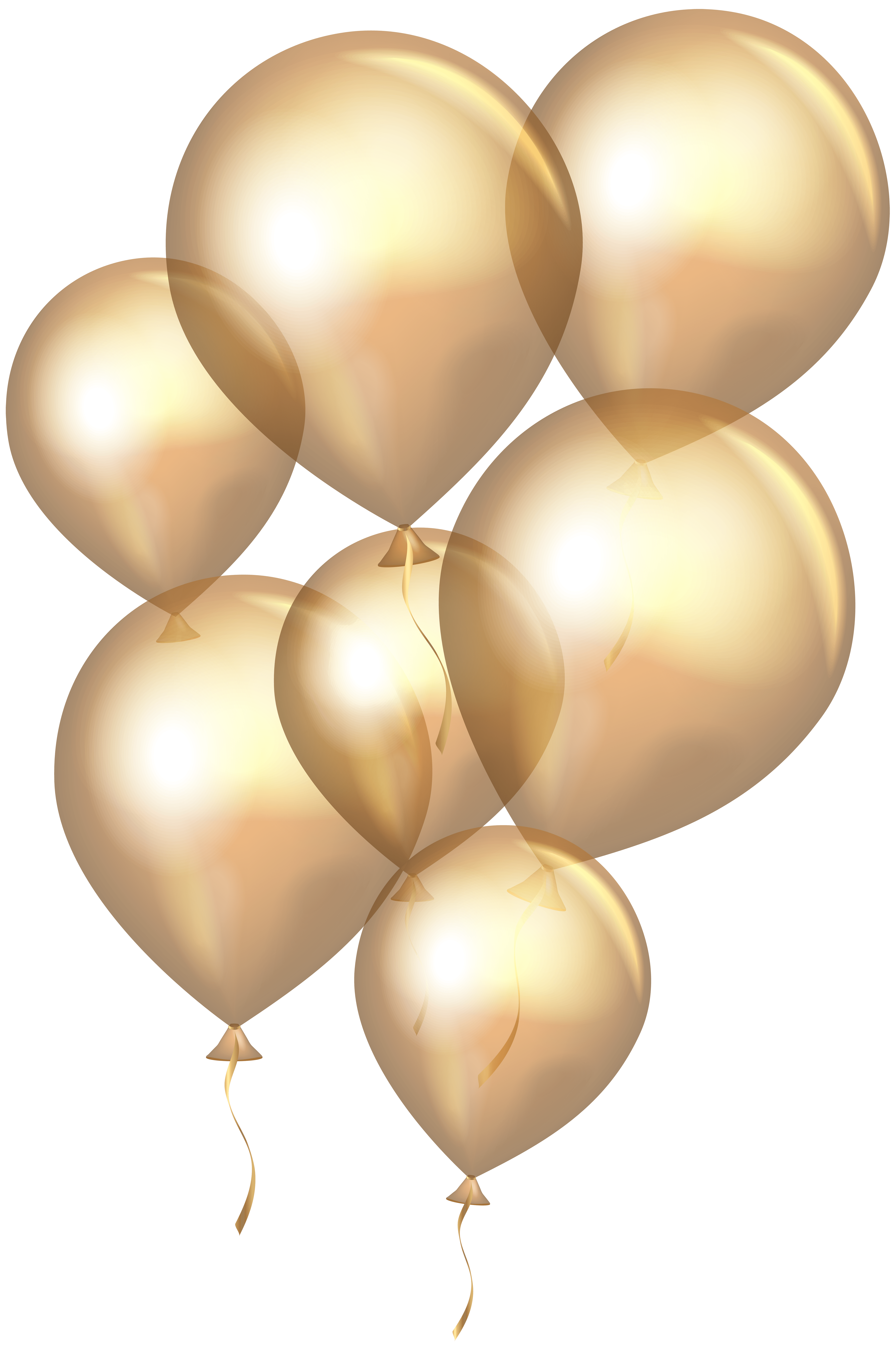 5311x8000 Transparent Gold Balloons PNG Clip Art Quality Image And Transparent PNG Free Clipart