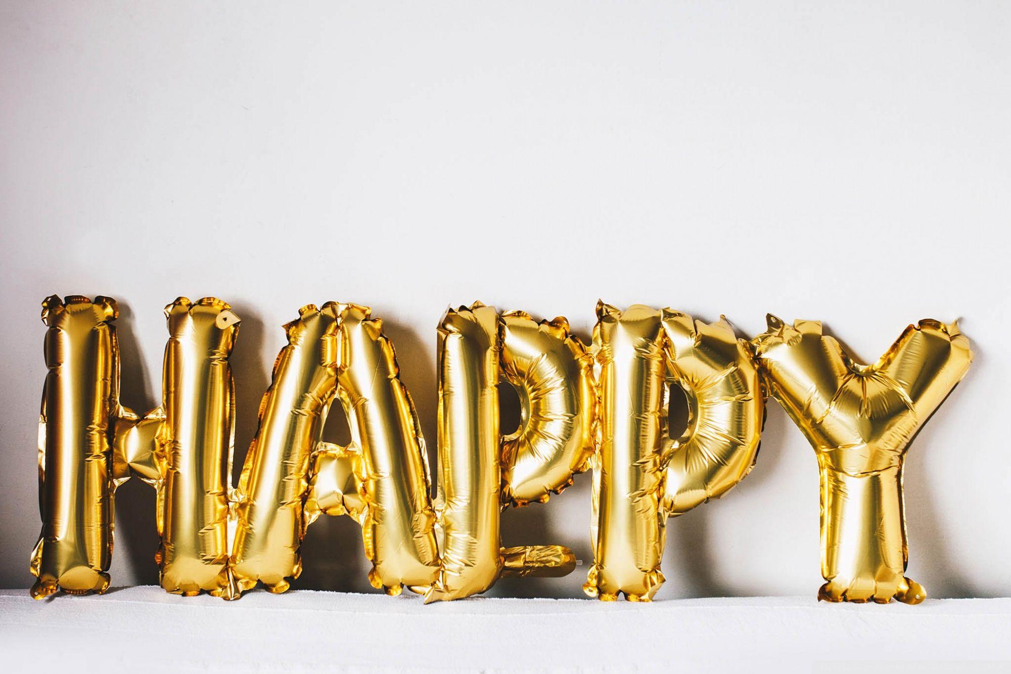 2000x1333 Happy Golden Balloons Ultra HD Desktop Background Wallpaper for 4K UHD TV : Widescreen & UltraWide Desktop & Laptop : Tablet