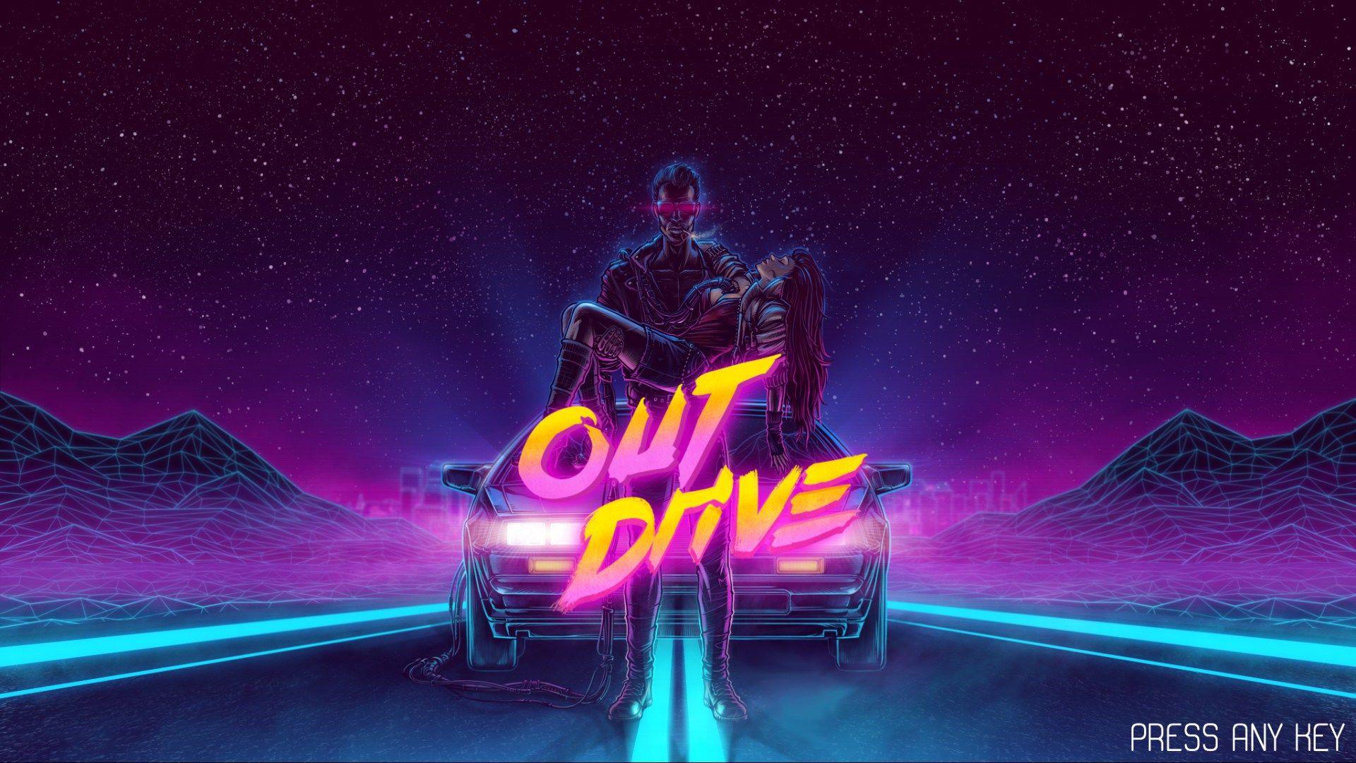 1920x1080 The Refined Geek Outrun: A Neon Music Player