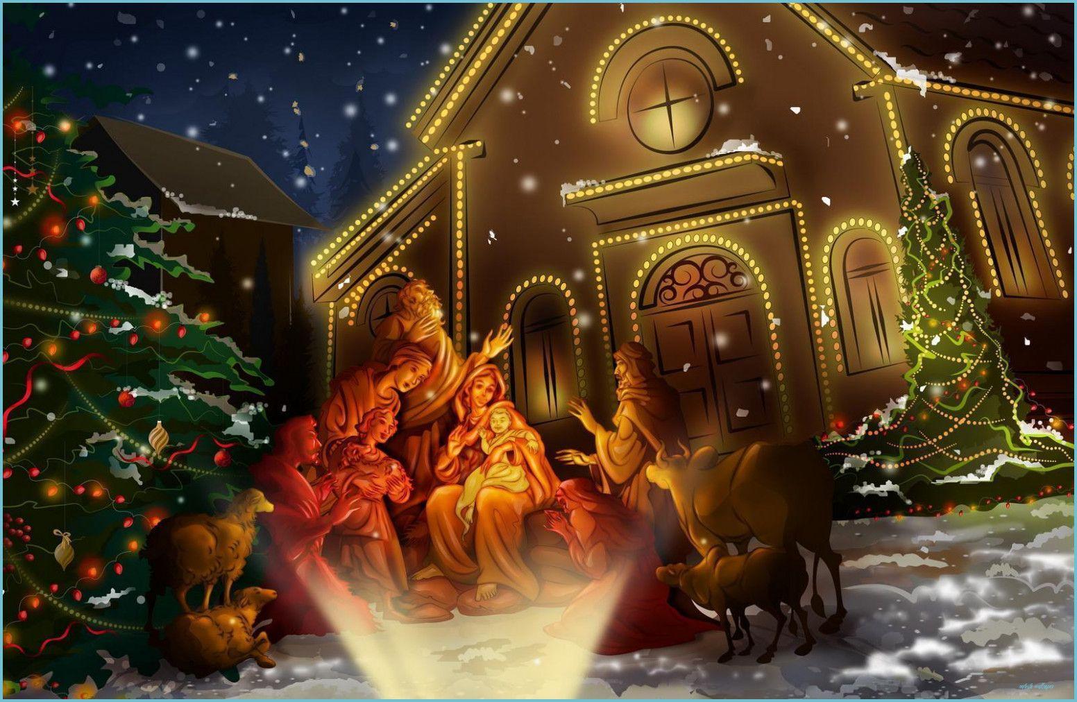1552x1012 Free Nativity Scene Wallpaper