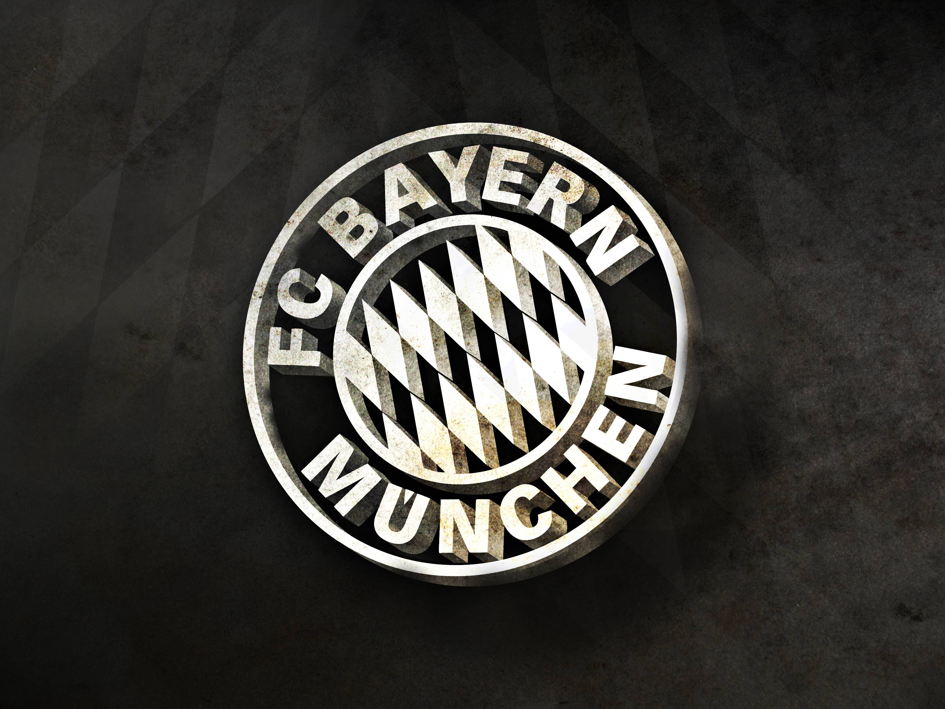3264x2448 FC Bayern Munchen Black and White Logo Wallpaper HD