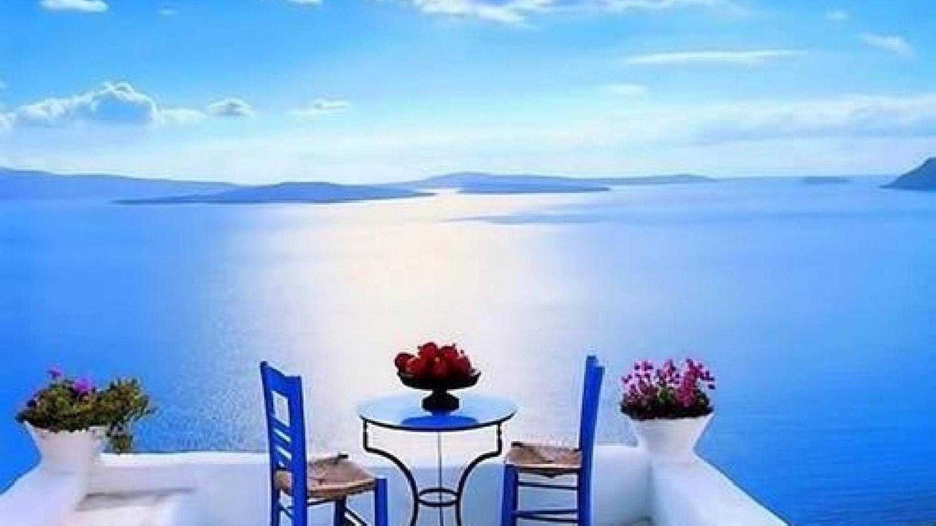 1920x1080 Day On Santorini Wallpaper HD HD Wallpaper
