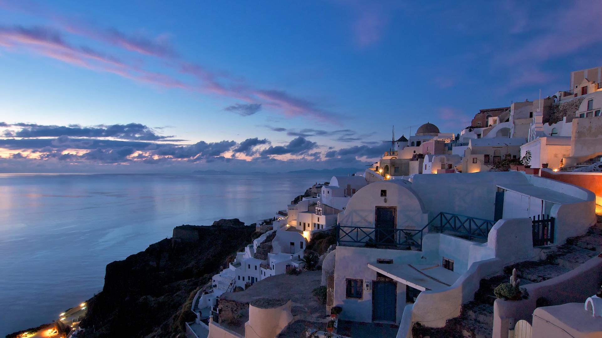 1920x1080 Santorini City Greece Photo Picture Is A Awesome HD Wallpaper Free Download