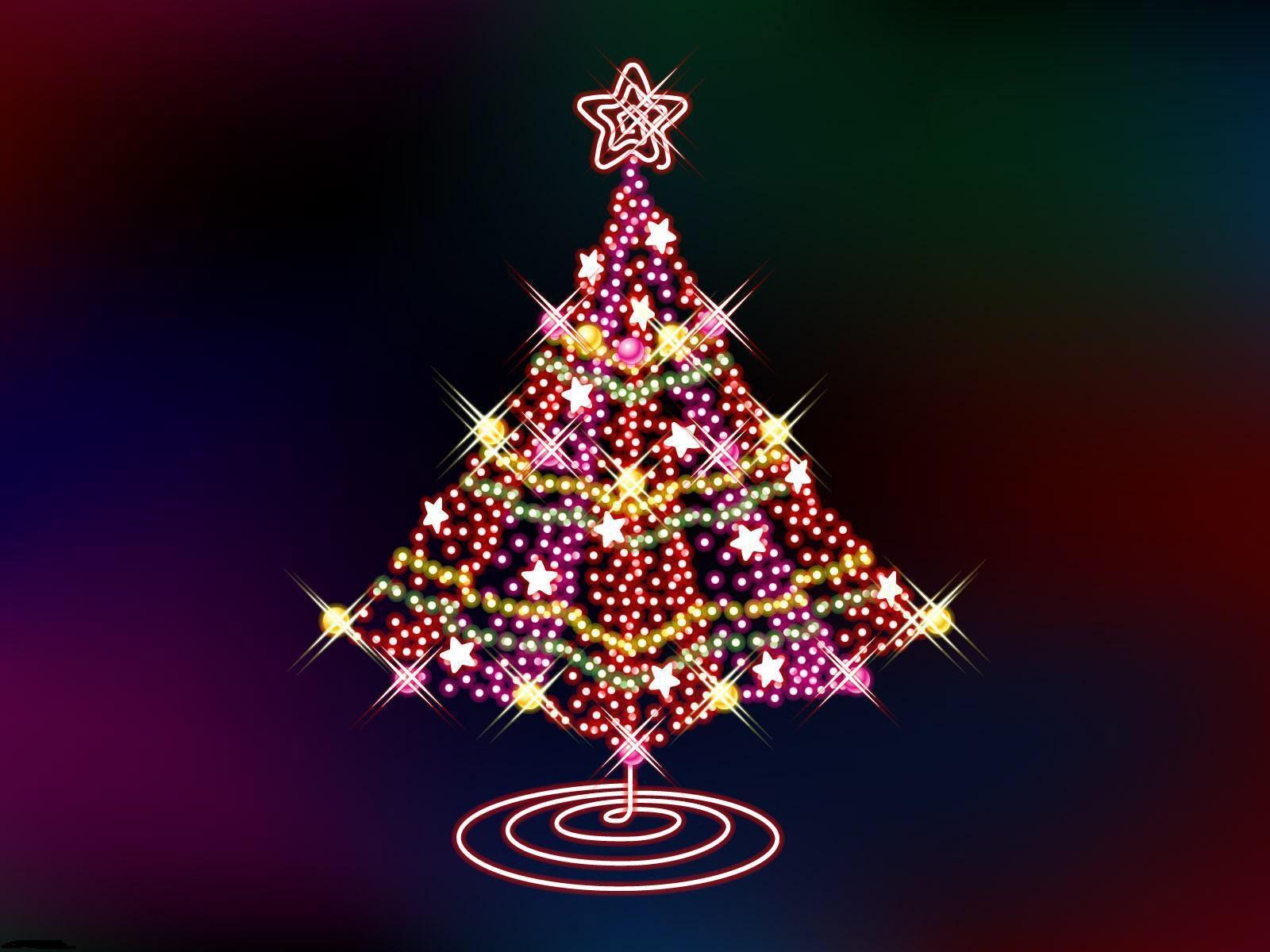1600x1200 Colorful christmas tree. HD Windows Wallpaper