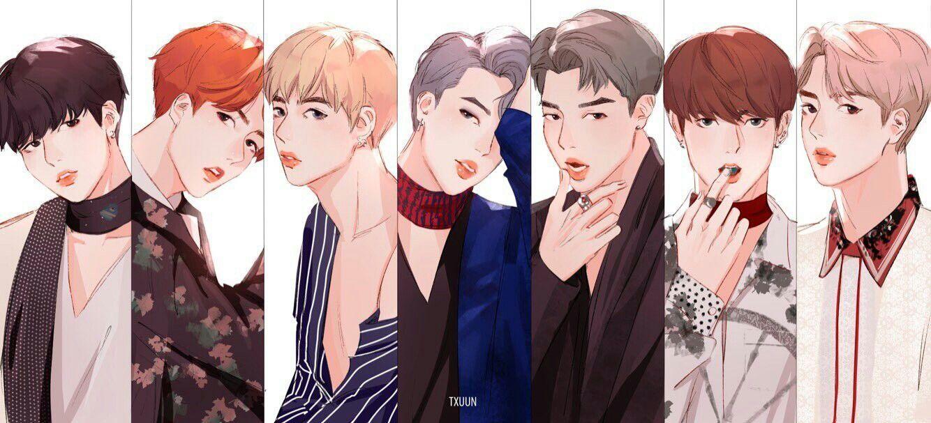 1334x607 BTS イラスト. Bts fanart, Bts drawings, Bts wallpaper