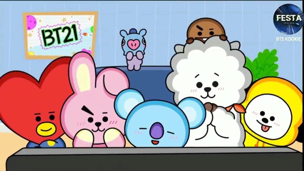 1280x720 BT21 ❤. Kartu lucu, Wallpaper lucu, Seni