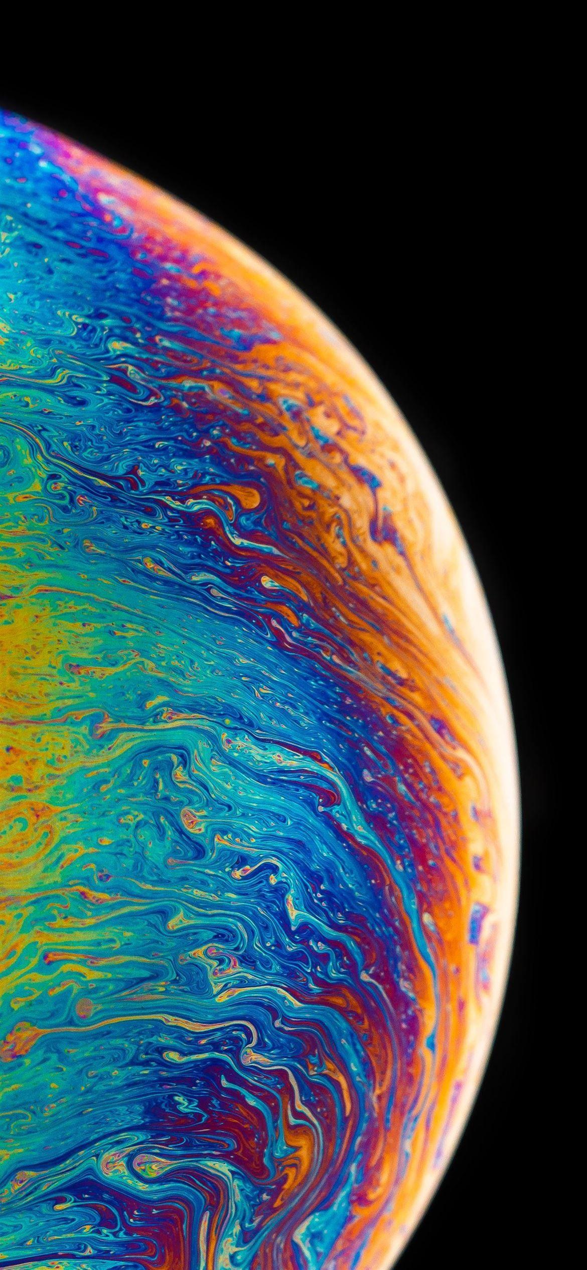 1170x2532 multicolored planet fluid painting iPhone 12 Wallpaper Free Download