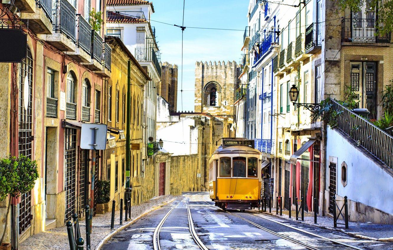 1332x850 Wallpaper summer, the city, Europe, tram, street, The Mediterranean image for desktop, section город