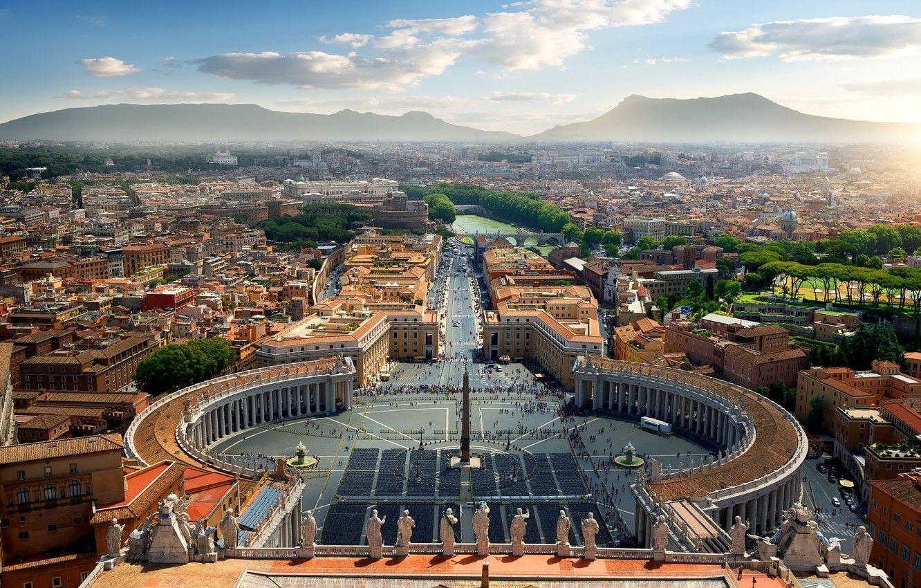 1332x850 Wallpaper city, the city, Rome, Italy, Italy, panorama, Europe, view, Rome, travel, Vatican image for desktop, section город