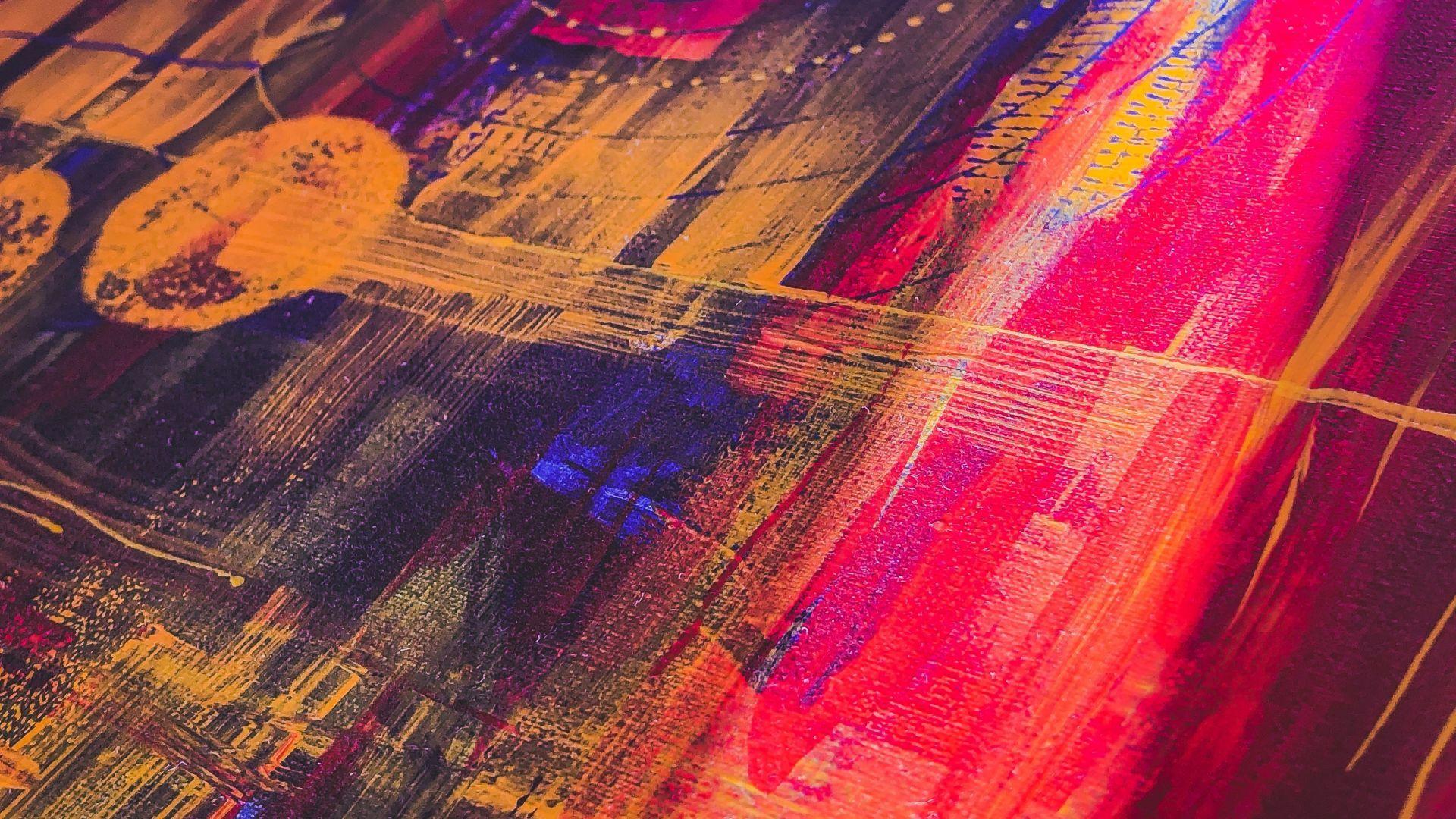 1920x1080 Desktop wallpaper canvas, colorful, abstract art, HD image, picture, background, 6a3aac