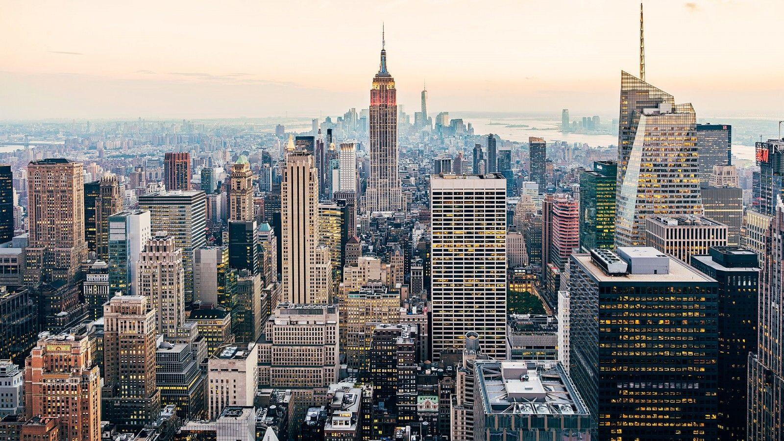 1600x900 Wallpaper New York City, Skyline, Cityscape, Skyscrapers, Manhattan, USA, HD, World,. Wallpaper for iPhone, Android, Mobile and Desktop