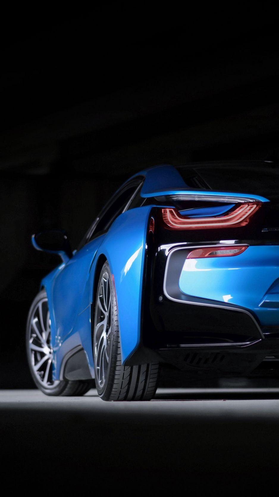 938x1668 Download Wallpaper 938x1668 Bmw I Bmw, Car, Blue, Sportscar, Supercar, Rear View Iphone 8 7 6s 6 For Parallax HD Background