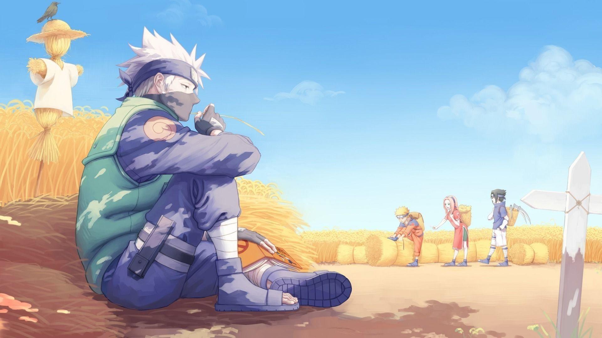 1920x1080 Download Wallpaper Sasuke, Team Naruto, Naruto, Sasuke Sakura Kakashi