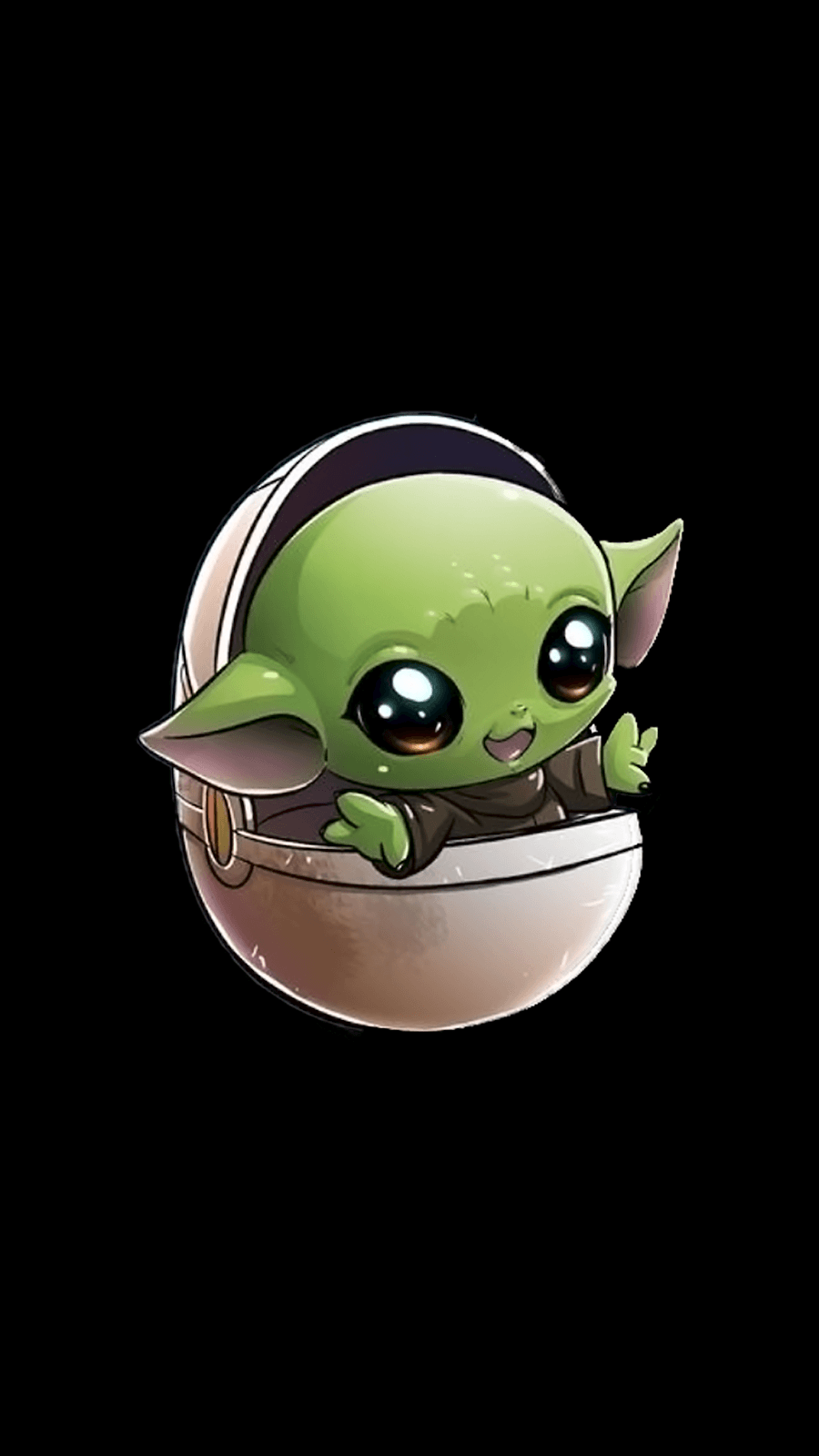 900x1600 Baby Yoda Cartoon Wallpaper