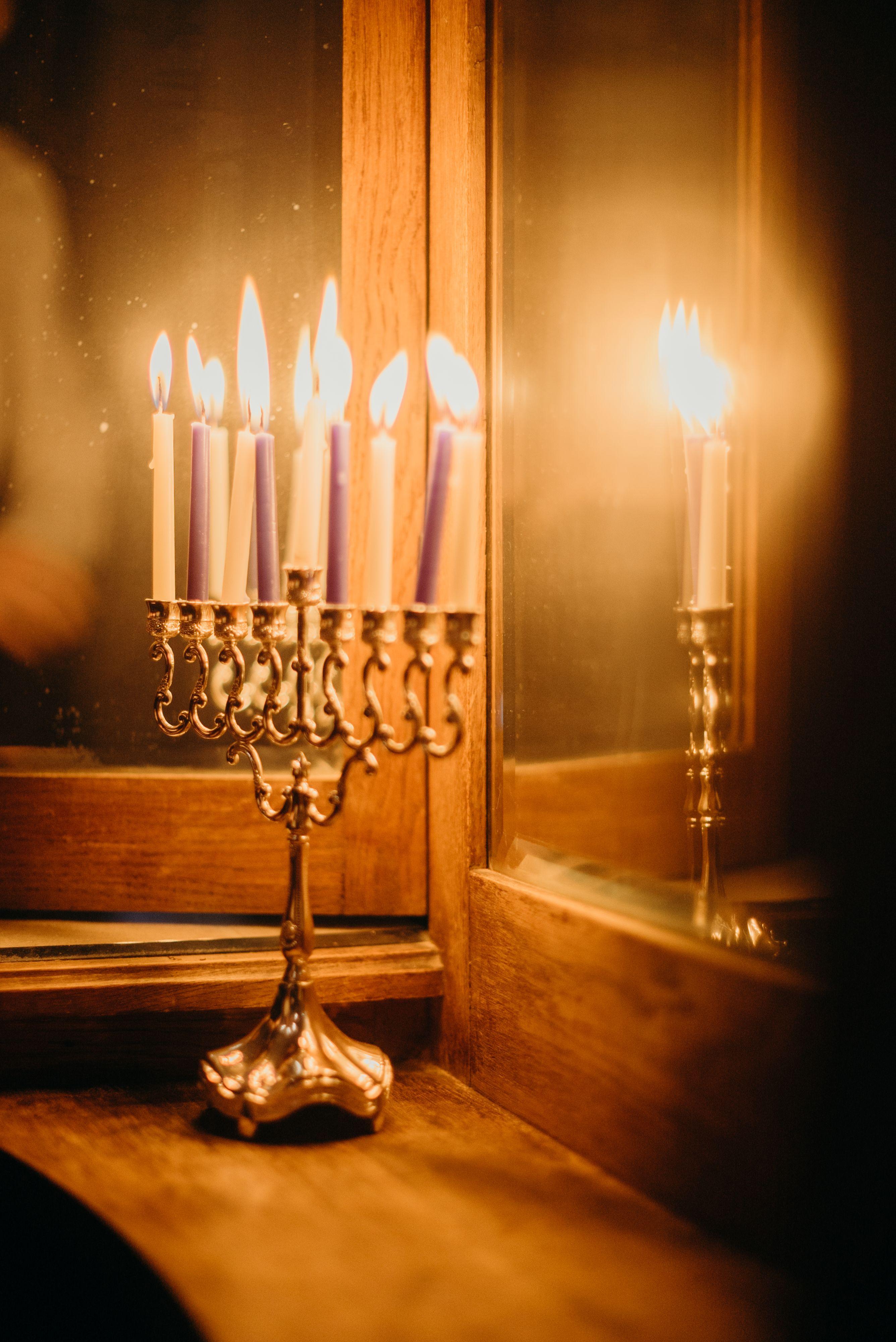 2672x4000 Menorah With Lit Candles · Free