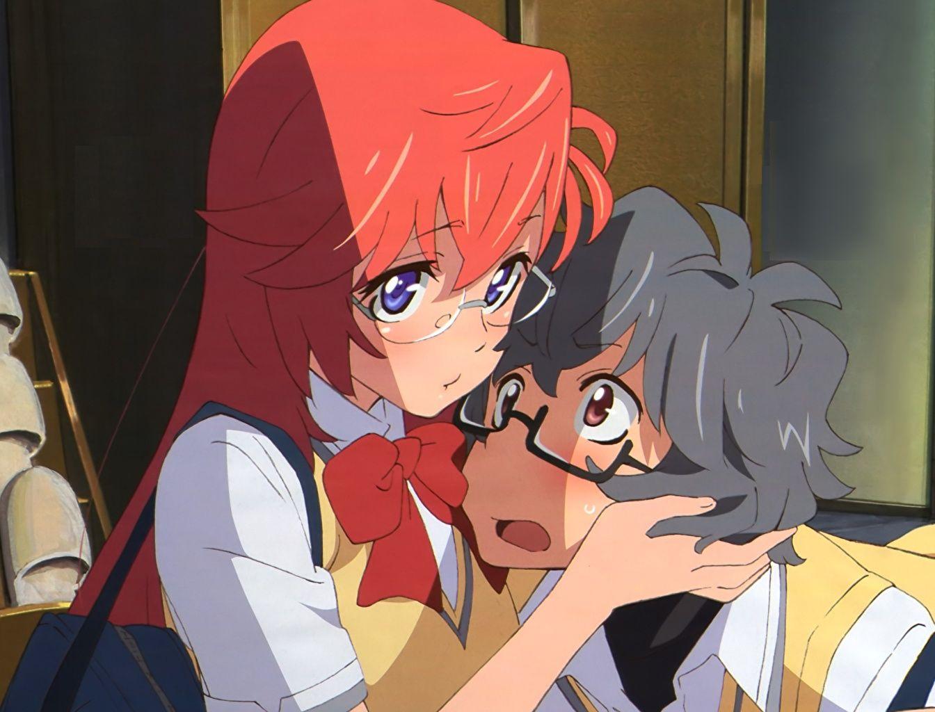 1344x1024 Photo Ano Natsu de Matteru guys Anime young woman